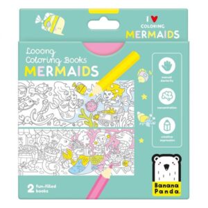 Banana Panda Βιβλία Ζωγραφικής 2Τμχ 4+ Ετών Looong Με Γοργόνες - Mermaids BP50163