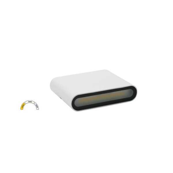 Adeleq LED ΦΩΤ.ΑΛΟΥΜ.ΕΠΙΤ. ΔΙΠΛΗΣ ΚΑΤΕΥΘ.6W CCT IP54 ΛΕΥΚΟ 3-8960