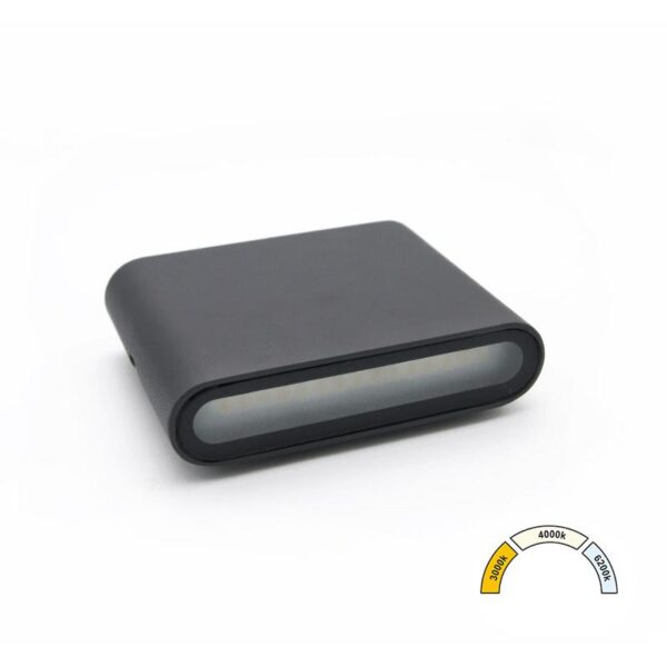 Adeleq LED ΦΩΤ.ΑΛΟΥΜ.ΕΠΙΤ.ΔΙΠΛΗΣ ΚΑΤΕΥΘ.6W CCT IP54 ΓΡΑΦΙΤΗΣ 3-8961