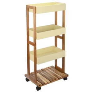 Estia Τρόλεϊ Κουζίνας Allure 4 Επιπέδων 40x30x88cm Ivory 01-24970