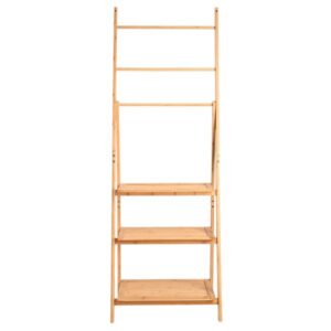 Estia Ραφιέρα Δαπέδου Οργάνωσης 53x30x152cm Βamboo Essentials Με 3 Ράφια Φυσικό 02-27490 - Image 2