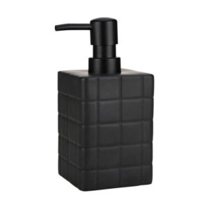 Estia Αντλία Σαπουνιού Tiles Κεραμική 450ml 7.5x15cm Μαύρη 02-27698