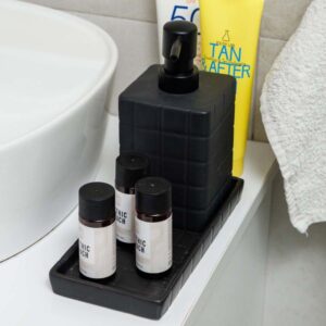 Estia Δίσκος Οργάνωσης Μπάνιου Κεραμικό Tiles 20x10x2cm Μαύρο 02-27711 - Image 2