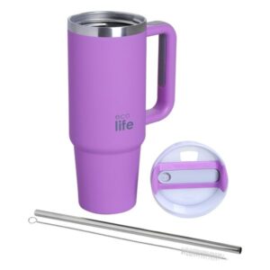 Ecolife Θερμός - Ποτήρι Ανοξείδωτο Με Καλαμάκι 900ml Iris 33-BO-5015 - Image 3