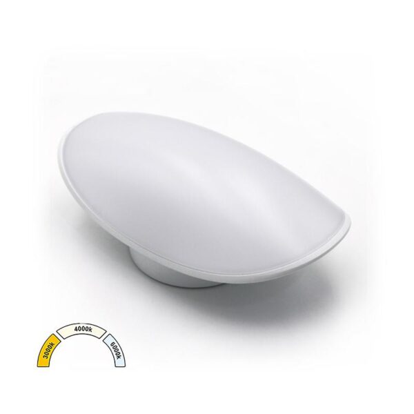Adeleq LED ΑΠΛΙΚΑ ΑΛΟΥΜΙΝΙΟΥ ΟΒΑΛ 8W CCT ΙΡ54 ΛΕΥΚΗ 3-110