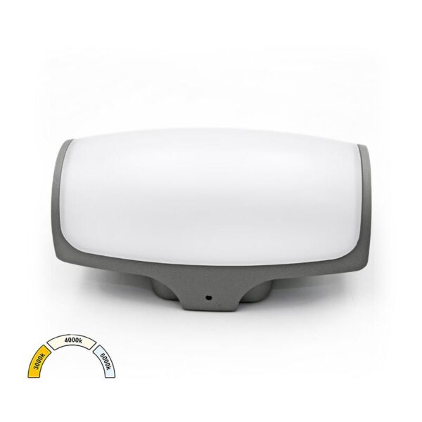 Adeleq Απλίκα LED Αλουμινίου Ορθογώνια Οβάλ 12W CCT ΙΡ54 Γκρι 3-8126 - Image 2
