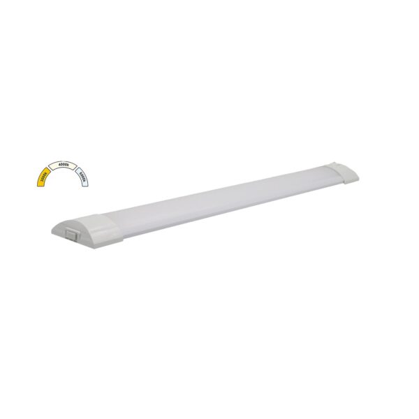 Adeleq LED ΦΩΤΙΣΤΙΚΟ ΟΒΑΛ PC.90cm 24W CCT ΜΕ ΔΙΑΚΟΠΤΗ ON/OFF ΛΕΥΚΟ 3-92482