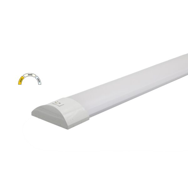 Adeleq Φωτιστικό Οβάλ PC 120cm LED 36W CCT Με Διακόπτη ON/OFF Λευκό 3-93682 - Image 2