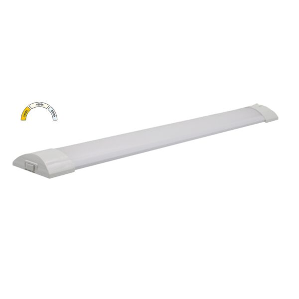Adeleq LED ΦΩΤΙΣΤΙΚΟ ΟΒΑΛ PC.120cm 36WCCT ΜΕ ΔΙΑΚΟΠΤΗ ON/OFF ΛΕΥΚΟ 3-93682