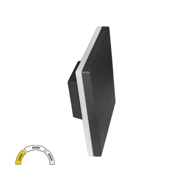 Adeleq LED ΑΠΛΙΚΑ AΛΟΥΜ.ΕΜΜΕΣΟΥ ΦΩΤΙΣΜ.ΤΕΤΡΑΓΩΝΗ 10W CCT ΜΑΥΡΗ 9-8101