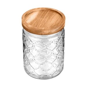 Estia Δοχείο Αποθήκευσης 700ml Φ10x14cm Γυάλινο Ανάγλυφο Allure Διαφανές 01-23607 - Image 2