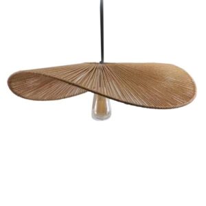 Inart Φωτιστικό Οροφής Haris Rope Φ60x158εκ Καφέ 299-000001 - Image 2