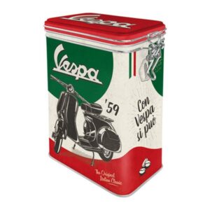 Nostalgic Μεταλλικό Κουτί 1.3L Καπάκι Με Κλιπ Vespa - The Italian Classic 31117