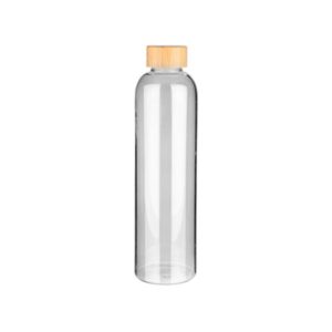 Estia Μπουκάλι Νερού Γυάλινο 1000ml Με Καπάκι Bamboo 01-21856