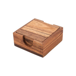 Estia Σουβέρ Allure Σετ 5τμχ Με Θήκη Από Ξύλο Ακακίας 11x11cm 01-24956