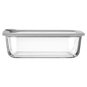 Estia Φαγητοδοχείο Από Βοριοπυριτικό Γυαλί ColorSeal 1520ml 23.5x18x7.6cm Με Καπάκι Σιλικόνης Γκρι 01-26431 - Image 2
