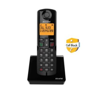 Alcatel Ασύρματο Τηλέφωνο Με Δυνατότητα Αποκλεισμού Κλήσεων S280 EWE Μαύρο 010051