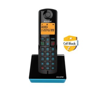Alcatel Ασύρματο Τηλέφωνο Με Δυνατότητα Αποκλεισμού Κλήσεων S280 EWE Μαύρο-Μπλε 010053