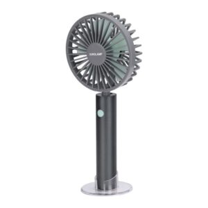 Eurolamp Ανεμιστήρας Χειρός Επαναφορτιζόμενος Φ10cm 5W Με USB Γκρι 300-20543