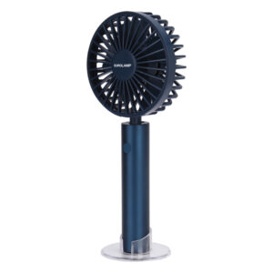 Eurolamp Ανεμιστήρας Χειρός Επαναφορτιζόμενος Φ10cm 5W Με USB Μπλε 300-20544