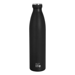 Ecolife Θερμός – Μπουκάλι 1lt Slim Black 33-BO-3050
