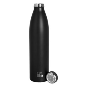Ecolife Θερμός – Μπουκάλι 1lt Slim Black 33-BO-3050 - Image 2
