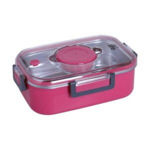 Ecolife Φαγητοδοχείο Θερμός 850ml Ανοξείδωτο Διπλού Τοιχώματος Ροζ 33-BO-9050