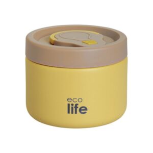 Ecolife Φαγητοδοχείο Θερμός 650ml Ανοξείδωτο Διπλού Τοιχώματος Κίτρινο 33-BO-9094 - Image 3