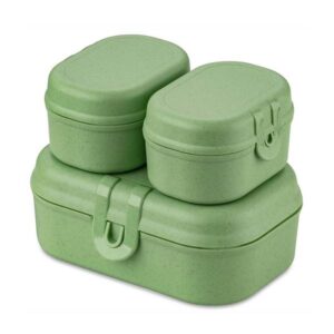 Koziol Σετ Φαγητοδοχείων 3Tμχ Pascal Ready Mini Nature Leaf Green 7151703