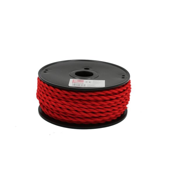 Adeleq ΚΑΛΩΔΙΟ ΚΟΡΔΟΝΙ ΔΙΑΚΟΣΜΗΤΙΚΟ ΣΤΡΙΦΤΟ 2x0.50mm² 30M ΚΟΚΚΙΝΟ 9-0025046