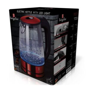 Berlinger Haus Γυάλινος Βραστήρας Νερού 1.7L 2200W Metallic Line Burgundy Edition BH-9117 - Image 3