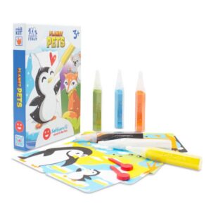Sabbiarelli Μini Kit Με 6 Μαρκαδόρους Μαρμαρόσκονης Και 10 Κάρτες Για Ζωγραφική - Ζώα Του Κόσμου No1 SAB-100BK0601
