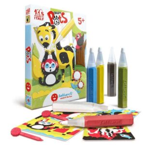 Sabbiarelli Μini Kit Με 6 Μαρκαδόρους Μαρμαρόσκονης Και 6 Κάρτες Για Ζωγραφική - Kατοικίδια SAB-100MK0608