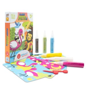 Sabbiarelli Μini Kit Με 6 Μαρκαδόρους Μαρμαρόσκονης Και 10 Κάρτες Για Ζωγραφική - Ζώα Του Κόσμου No2 SAB-100MK0611