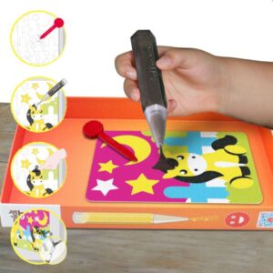 Sabbiarelli Μini Kit Με 6 Μαρκαδόρους Μαρμαρόσκονης Και 10 Κάρτες Για Ζωγραφική - Ζώα Του Κόσμου No2 SAB-100MK0611 - Image 2