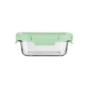 Estia Φαγητοδοχείο Από Βοριοπυριτικό Γυαλί Click And Seal 370ml 16.3x12.3x6.2cm Με Πλαστικό Καπάκι Mint 01-26554 - Image 2