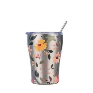 Estia Θερμός - Κούπα Coffee Mug Save the Aegean 350ml Silver Botanic 01-31787