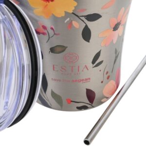 Estia Θερμός - Κούπα Coffee Mug Save the Aegean 350ml Silver Botanic 01-31787 - Image 2