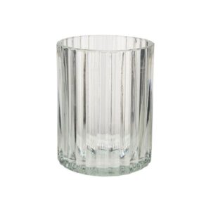 Estia Ποτηράκι Μπάνιου Alivio Γυάλινο 300ml Φ7.8x10cm Λευκό 02-28848