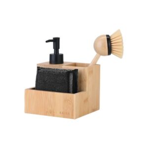 Estia Δοχείο Υγρού Πιάτων Bamboo Essentials Με Σφουγγάρια Και Βούρτσα 02-31947 - Image 2