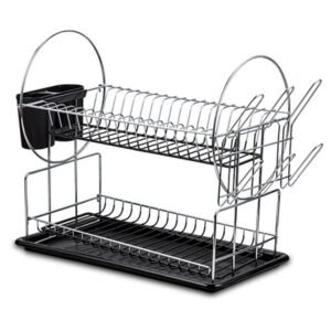 Nava Μεταλλική Πιατοθήκη Διώροφη Acer 50cm Χρώμιο 10-186-110 - Image 3
