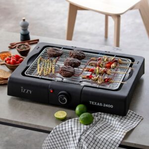 Izzy Επιτραπέζια Ηλεκτρική Ψησταριά Σχάρας 2400W BBQ Texas 2400 IZ-8102 Μαύρη 223785 - Image 2