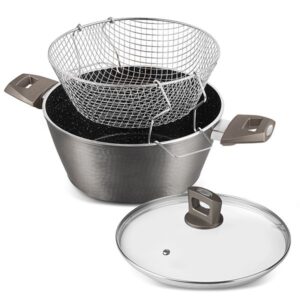 Izzy Κατσαρόλα - Φριτέζα - Φριτούρα 24cm Onyx Αλουμινίου Αντικολλητική Granite Με Δίχτυ 223841 - Image 2