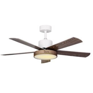 Izzy Ανεμιστήρας Οροφής Φ132cm DC65W Με LED Φως CCT IZ-9032 Λευκό-Όψη Ξύλου 224427 - Image 4