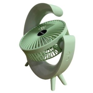 Eurolamp Ανεμιστήρας Επιτραπέζιος Φ14.5cm 4.5W Mini Με RGB Φως Επαναφορτιζόμενος Πράσινο Μέντας 300-20531
