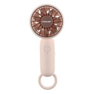 Eurolamp Ανεμιστήρας Χειρός Επαναφορτιζόμενος Φ6cm 2.5W Ροζ 300-20545