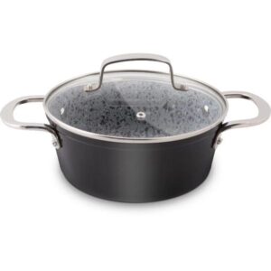 Lamart Κατσαρόλα Granit Φ20cm 2.2l Αλουμινίου Με Επίστρωση Γρανίτη Μαύρο LT1253