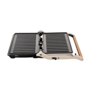 Primo Τοστιέρα Panini Αντικολλητικές Πλάκες 1000W PRPT-40493 Wooden-Γκρι 400493 - Image 3