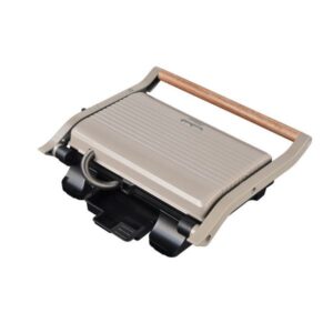 Primo Τοστιέρα Panini Αντικολλητικές Πλάκες 1000W PRPT-40493 Wooden-Γκρι 400493 - Image 4