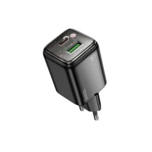 Hoco Φορτιστής Ταξιδίου Monsoon N52 Με 1xUSB-A QC3.0 20W Kαι USB-C PD20W Μαύρος 630368 - Image 2